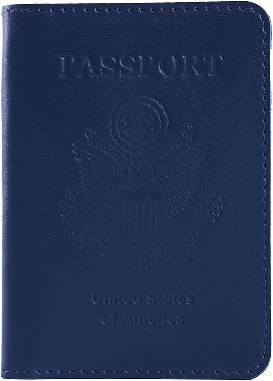 INCARNE US Leather Passport Holder for Travel - Passport Case - Passport Wallet for Men - Passport Cover for Women Sleeve Protector - Travel Essentials Vacation Luggage Travel Gifts - Classic Brown