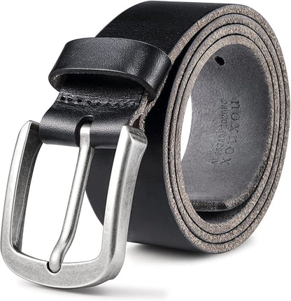XOUXOU Men's Casual Leather Jeans Belts Classic Work Business Dress Belt with Prong Buckle for Men