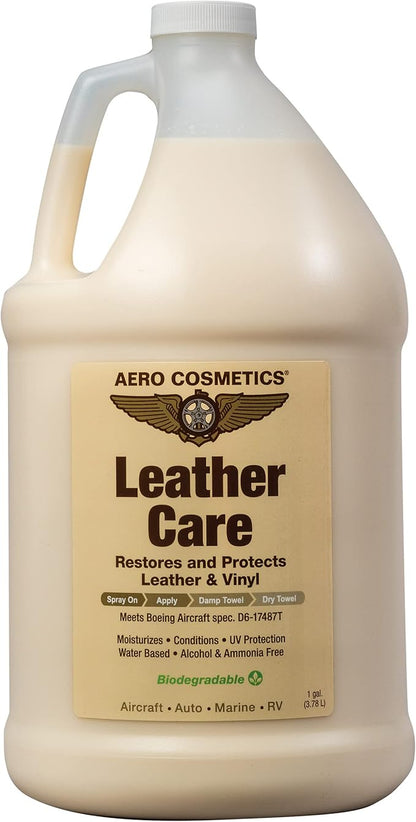 Aero Cosmetics Leather Care Conditioner UV Protectant Aircraft Grade Leather Care better than automotive products 1 Gallon