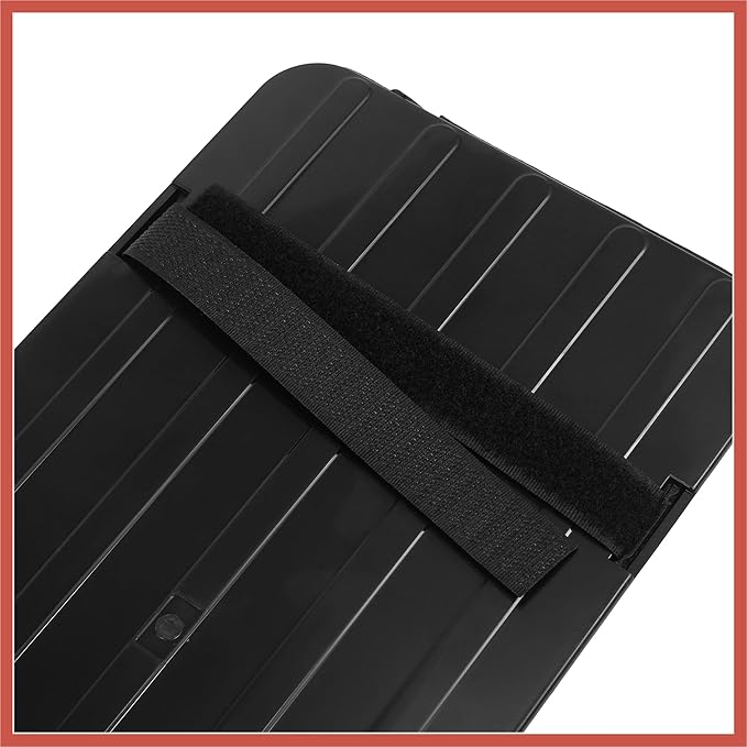 ACROPIX Black Universal Car Sun Visor Organizer Sunglasses Case Storage Pocket Hook and Loop Tape ABS PU Leather for SUV RV Truck Car Parts