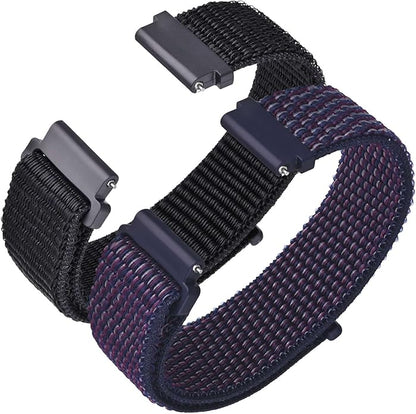 ANNEFIT Nylon Sport Loop Watch Bands, 2 Packs Quick Release Adjustable Strap 16mm 18mm 19mm 20mm 21mm 22mm 24mm