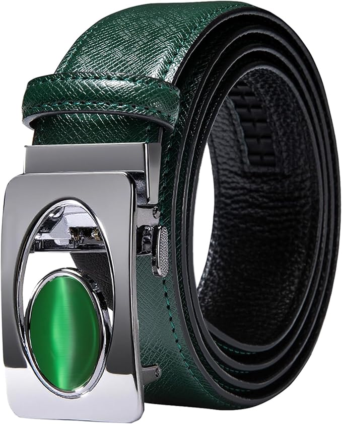 Dubulle Men's Ratchet Belt Gold/Black/Red/Green/Blue/White Automatic Buckle Business Casual Belt Gift - Adjustable Fit