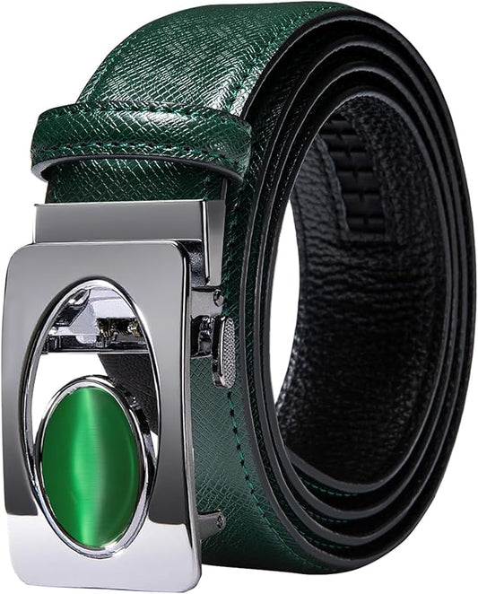 Dubulle Men's Ratchet Belt Gold/Black/Red/Green/Blue/White Automatic Buckle Business Casual Belt Gift - Adjustable Fit