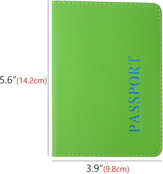 Honbay 2PCS Artificial Leather Passport Holder Cover Passport Case for Men and Women