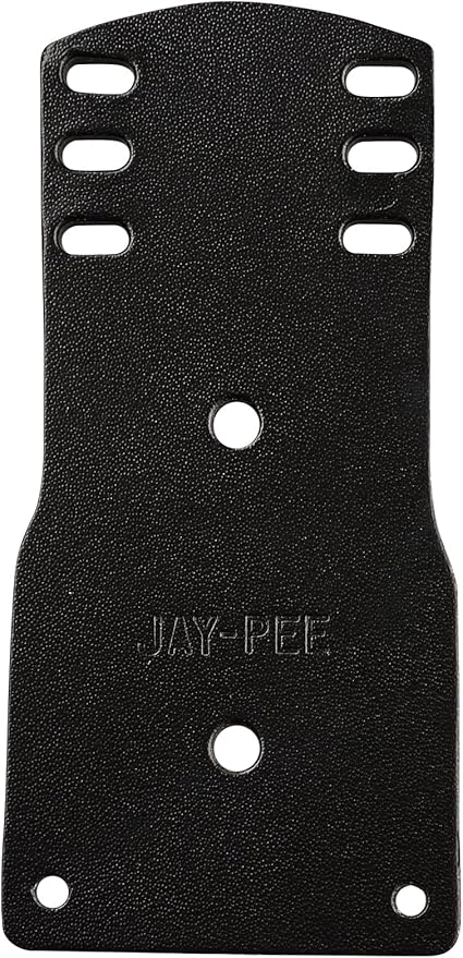 Jay-Pee Police Citation Badge Holder Name Tag Holder Three Bars Black Leather