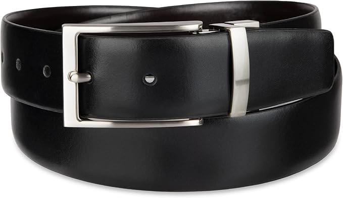 Calvin Klein Men’s Reversible Leather Belt - 2‑in‑1 Versatile Modern Style