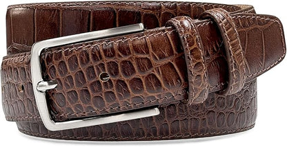 Men's Oil-Tanned Genuine Leather Dress Classic Belt 1-1/8"(30mm) or 1-3/8"(35mm) Wide One Piece Dress Belt
