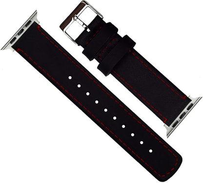 BARTON WATCH BANDS - Top Grain Leather Watch Bands Compatible with Apple Watch Models - 1, 2, 3, 4, 5, 6, 7, 8, 9, 10, SE, Ultra & Ultra 2