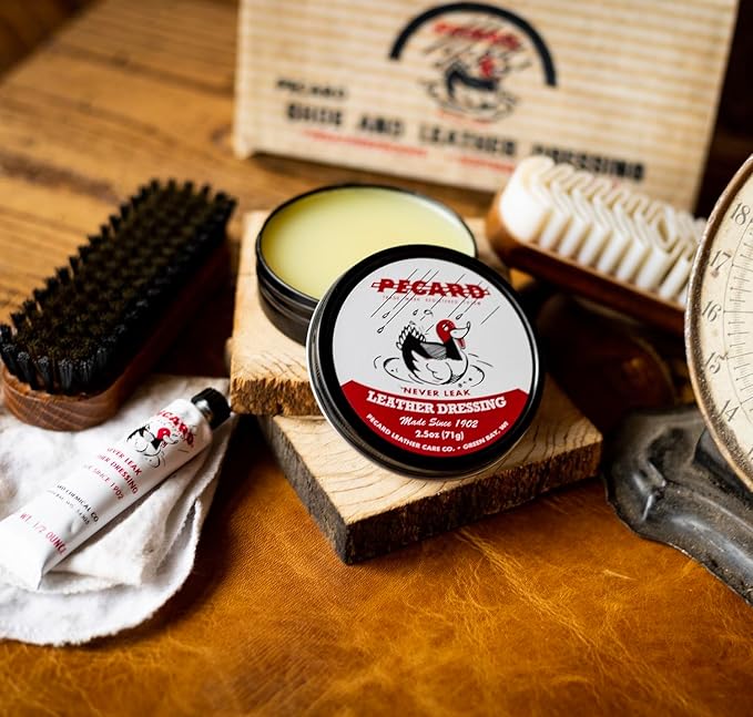 Antique Leather Dressing 6 oz – Waterproofs, Restores, and Preserves Vintage and Exotic Leathers – Ideal for Oil-Tanned and Chrome-Tanned Leather Goods