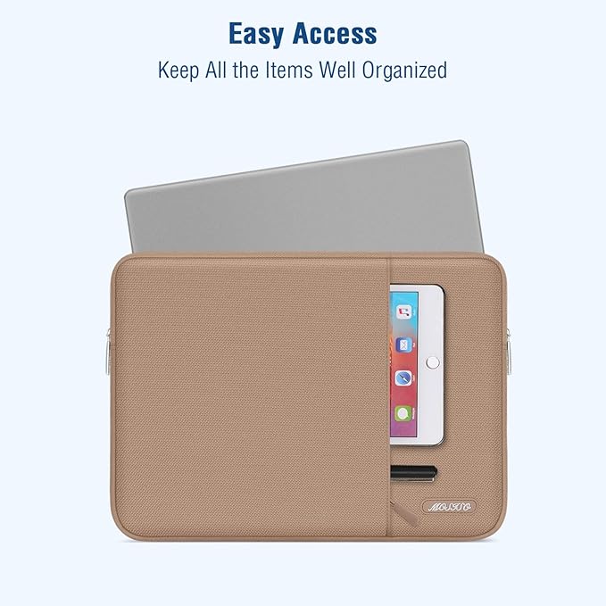 MOSISO Laptop Case 13 inch, Laptop Sleeve Compatible with MacBook Neo/Air/Pro 13 inch with A18/M5/M4/M3/M2/M1 Chip 2026-2016, Polyester Vertical Computer Sleeve Bag with Pocket, Bronze Brown
