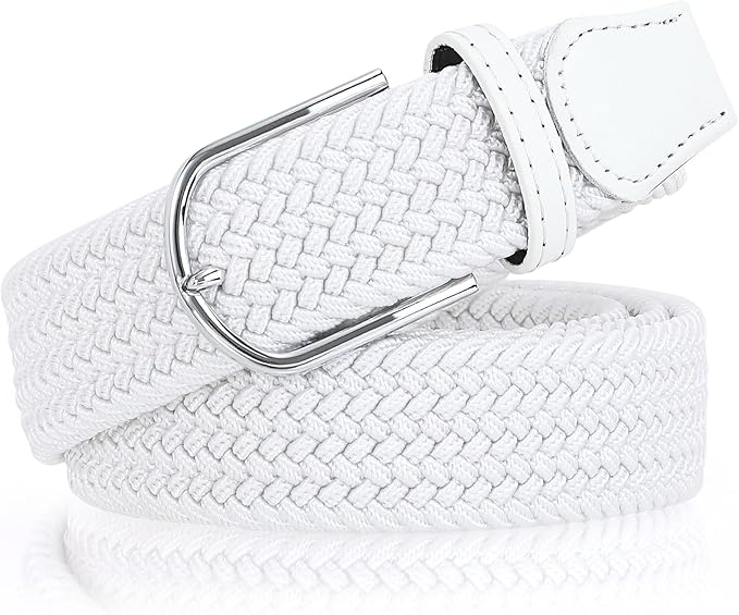 XZQTIVE Braided Belt Stretch Belt for Men and Women Multicolored Woven Golf Belt Elastic Jean Belts