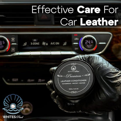 Premium Leather Conditioner for Leather Products – Leather Cleaner and Conditioner for Shoes,Bags,car Interior, Sofa,Purses,Boots,Belts, 3.40oz, Leather Balm