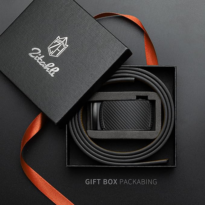 Zitahli Ratchet Belts for Men,Adjustable for Gift mens belt Leather For Dress and Casual Trim to Fit,Men's Accessories
