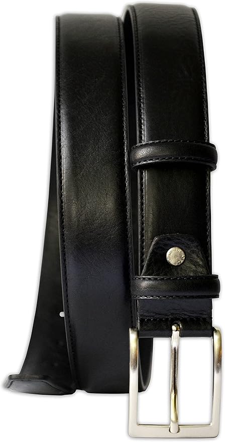 Mens Plain Smooth Italian Dress Leather Belt