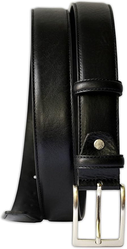 Mens Plain Smooth Italian Dress Leather Belt