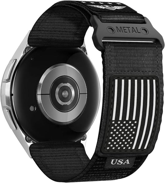 22mm Band Compatible with Samsung Galaxy Watch 3 Band 45mm/Galaxy Watch 46mm/Gear S3 Frontier/Classic for Men,Rugged Fabric Nylon Strap for Garmin Venu 3 2/Vivoactive 4/Forerunner 265/255,L