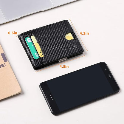 Slim Money Clip Wallet for Men RFID Blocking Bifold Minimalist Front Pocket Wallet, Credit Card Holder for Men Gift