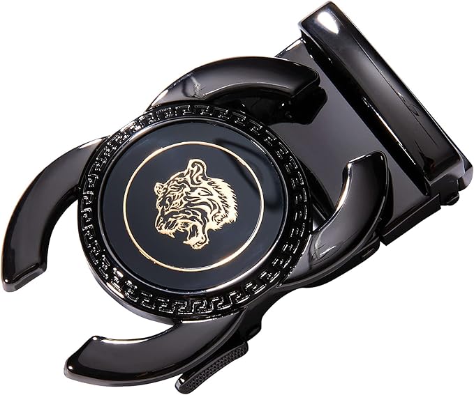 Dubulle Designer Ratchet Belt for Men Leather Fashion Adjustable Automatic Buckle Sliding Removable Dress Casual