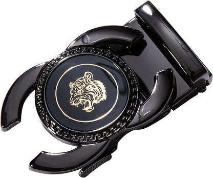 Dubulle Designer Ratchet Belt for Men Leather Fashion Adjustable Automatic Buckle Sliding Removable Dress Casual