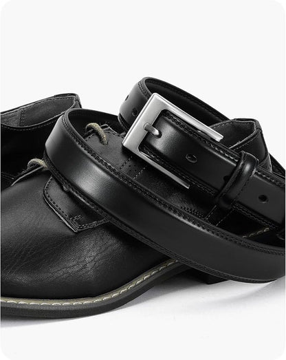 CHAOREN Mens Belts Leather Gift for Men - Ideal Match for Mens Dress Shoes