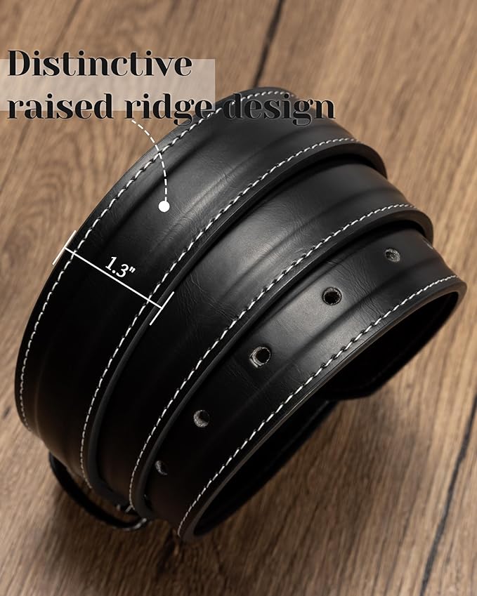 maikun Mens Belts Leather, Designer Casual Dress Belt Men with Adjustable Buckle for Jeans Office Gift for Men