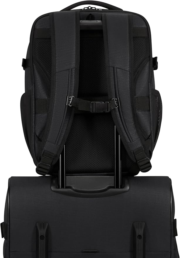 Samsonite Roader Cabin Backpack 40 x 30 x 20 cm Hand Luggage for Ryanair, Wizz Air & Vueling, Underseat Bag with Laptop Compartment 15.6 Inches, 26 L, 0.70 kg, Black (Deep Black)