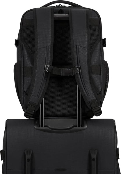 Samsonite Roader Cabin Backpack 40 x 30 x 20 cm Hand Luggage for Ryanair, Wizz Air & Vueling, Underseat Bag with Laptop Compartment 15.6 Inches, 26 L, 0.70 kg, Black (Deep Black)