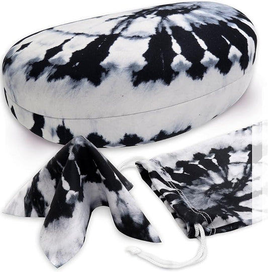 MyEyeglassCase® Large Hard Sunglasses Case | fits Large curved Sunglasses, with microfiber bag and cleaning cloth