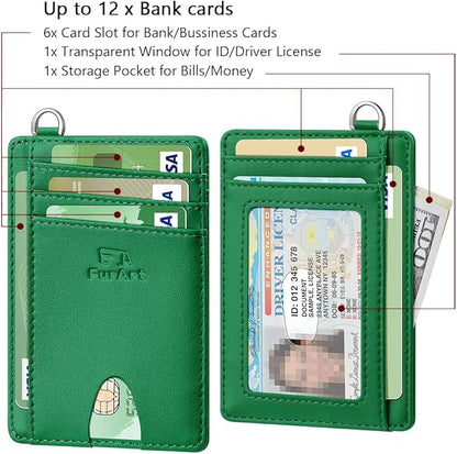 FurArt Slim Minimalist Wallet, Front Pocket Wallets, RFID Blocking, Credit Card Holder for Men