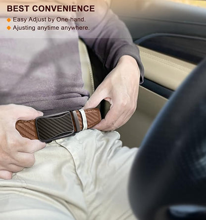 BULLIANT Mens Ratchet Belt,Leather Adjustable Slide Belt For Gift Mens Dress Casual 1 3/8",Size Adjustable