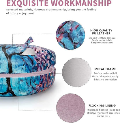 molshine Hard Shell Sunglasses Case,Large Glasses Case for Women Men Oversized Sunglass Eyeglasses