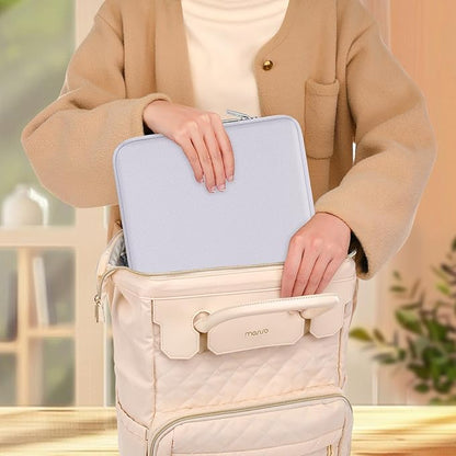MOSISO Laptop Case 13.3 inch, 13-13.3 inch Laptop Sleeve Compatible with MacBook Air/Pro 13/Pro 14 M5 M4 M3 M2 M1, HP Dell ASUS Lenovo,Polyester Vertical Computer Sleeve Bag with Pocket, Dusty Lilac