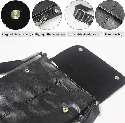 Mens Crossbody Bag, Leather Messenger Shoulder Bag for Women Men Purse Travel Work Business | Leather, Messenger, Purse, Travel, Work, Business