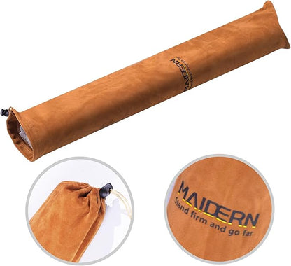 MAIDERN 55" x 24" Cork & Leather Desk Pad, Large XXL Mat, Full Mouse Pad, Dual Sided Protector for Gaming Home Office (Brown)