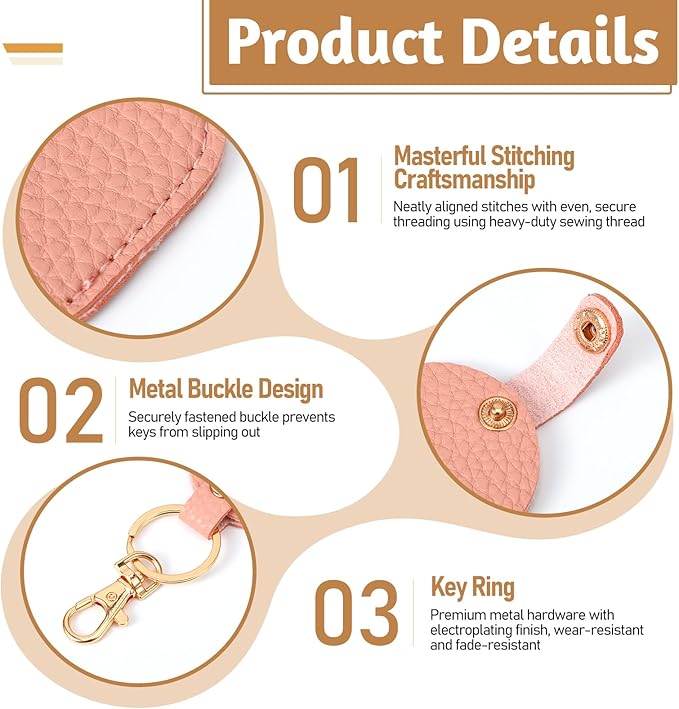 Tucnoeu 4 Pcs Leather Car Key Sleeves, Car Key Fob Cover, Replacement Leather Protector Auto House Covers for Cars Keys, Broken Keys Protector
