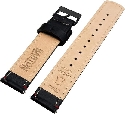 BARTON WATCH BANDS - Top Grain Leather Watch Bands Compatible with Apple Watch Models - 1, 2, 3, 4, 5, 6, 7, 8, 9, 10, SE, Ultra & Ultra 2