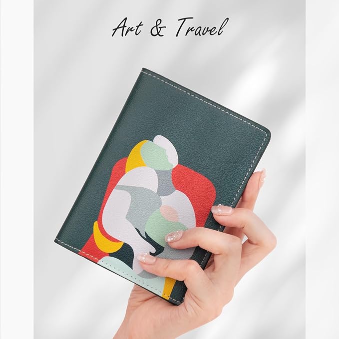 Lychii RFID-blocking Passport Cover, Ultra Slim PU Leather Passport Holder for Travel, Slots for Cards, 5.7" x 4.1"