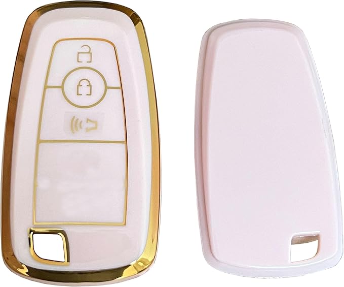 Keyless Entry Remote for Ford Key Fob Cover Protective Shell Fits for Ford Edge Escape Expedition Explorer Fusion Mustang Ranger F-150 F-250 (3-Button-Pink)