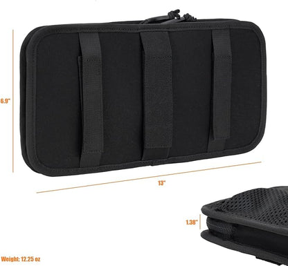 TACNEX Tactical Visor Organizer MOLLE Panel with Zipper Storage Pouch & Sunglasses Holder Car Essentials EDC Gear Tool Pack Vehicle Accessories for Truck Pickup Van SUV ORV (Sun Visor Organizer)