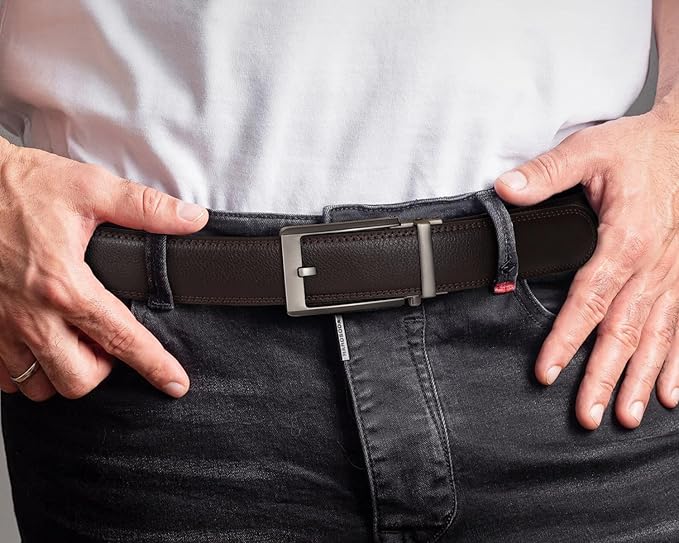 BELTROAD Ratchet Belt Strap for Men Leather Belts Without Buckle Replacement Leather Belt Strap Only 35mm for 40mm Buckle