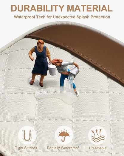 Capolo Sling Bag for Women Men Waterproof Crossbody Bags for Women Trendy Casual Fanny Pack with Convertible Shoulder Strap Chest Bag for Travel Hiking(Beige, Large)