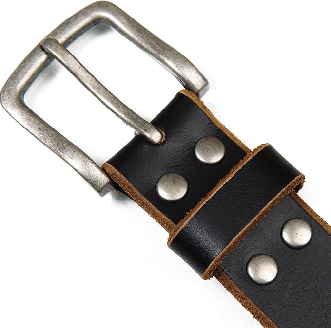Lucky Brand Men's Jeans Leather Belt| Classic| Casual| Dress| Everyday| American Heritage| Genuine Leather| Metal Buckle