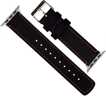 BARTON WATCH BANDS - Top Grain Leather Watch Bands Compatible with Apple Watch Models - 1, 2, 3, 4, 5, 6, 7, 8, 9, 10, SE, Ultra & Ultra 2