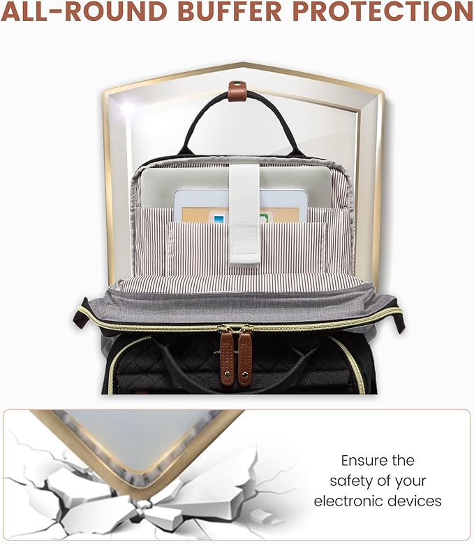 LOVEVOOK Laptop Backpack for Women, 15.6'' Waterproof Nurse Bag Teacher Work Backpack Purse for Women, Travel Computer Backpack for College Office Business Ladies