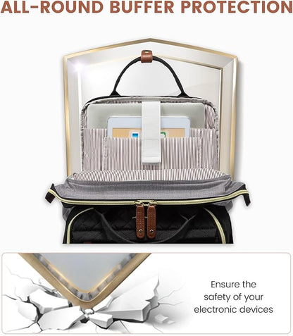 LOVEVOOK Laptop Backpack for Women, 17.3'' Waterproof Nurse Bag Teacher Work Backpack Purse for Women, Travel Computer Backpack for College Office Business Ladies