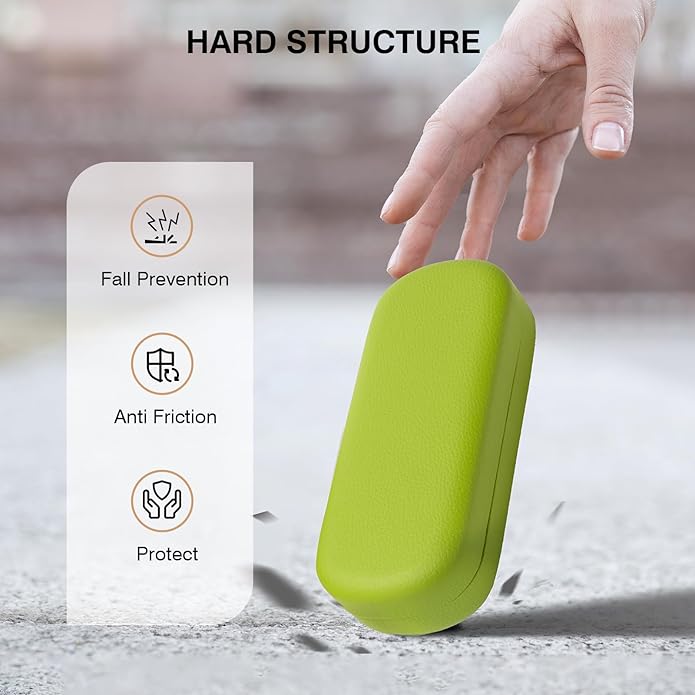 Marvolia Glasses Case Large Hard Shell Eyeglasses Case PU Leather Protective Case for Sunglasses Eyeglasses