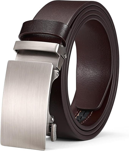 Mens Leather Belt, Ratchet Belts for Men Full Grain Leather Handmade, 100% Italian Top Genuine Leather Dress Belt