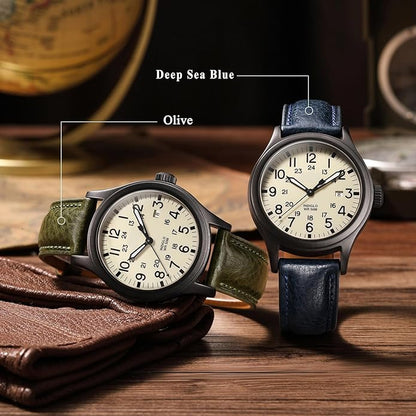 Getalia Italian leather Watch Band Tuscany Natural Vegetable-Tanned Full Grain Leather,14mm 16mm 18mm 19mm 20mm 21mm 22mm Quick Release Replacement Watch Straps for Men and Women Thick and Soft
