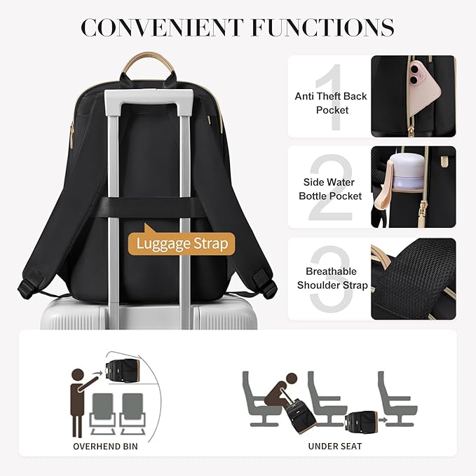 VNINE Laptop Backpack for Women 16 Inch Work Bag with Laptop Compartment Large Travel College Backpack | Travel, College Backpack