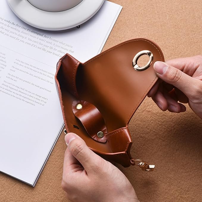 Vintage Leather Sunglasses Case, Portable Protective Case for Glasses Unisex Glasses Pouch Spectacles Organizer